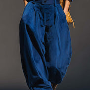 Conjunto Azul de Pana con Capucha y Pantalón Ancho