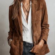 Chaqueta Vintage de Ante Marrón