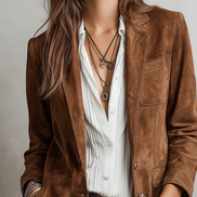 Chaqueta Vintage de Ante Marrón