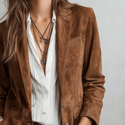 Chaqueta Vintage de Ante Marrón