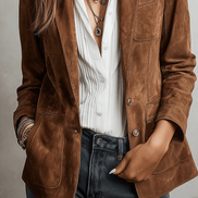 Chaqueta Vintage de Ante Marrón