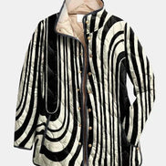 Chaqueta Acolchada Gráfica de Rayas