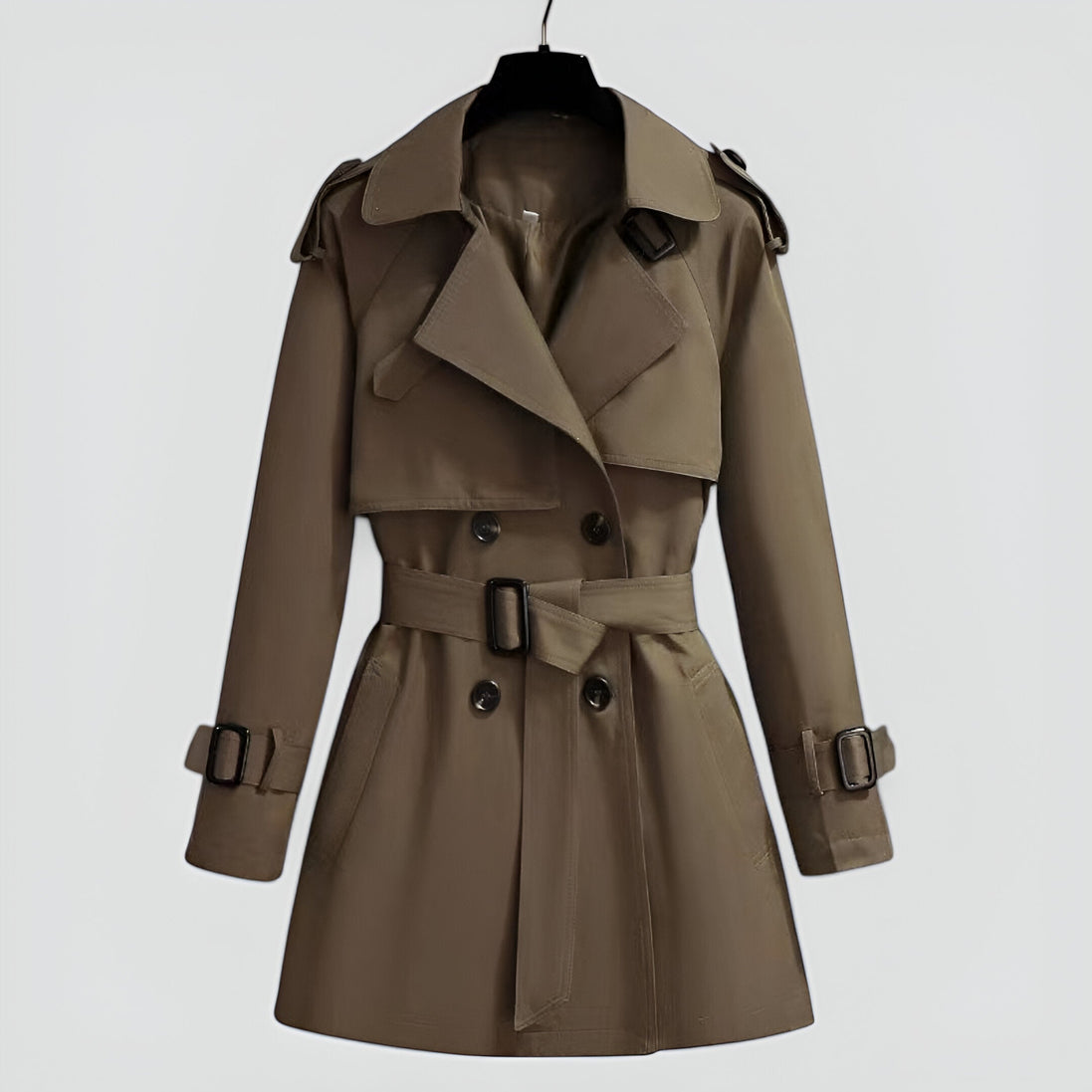 Trench Elegante de Mujer de Largo Medio