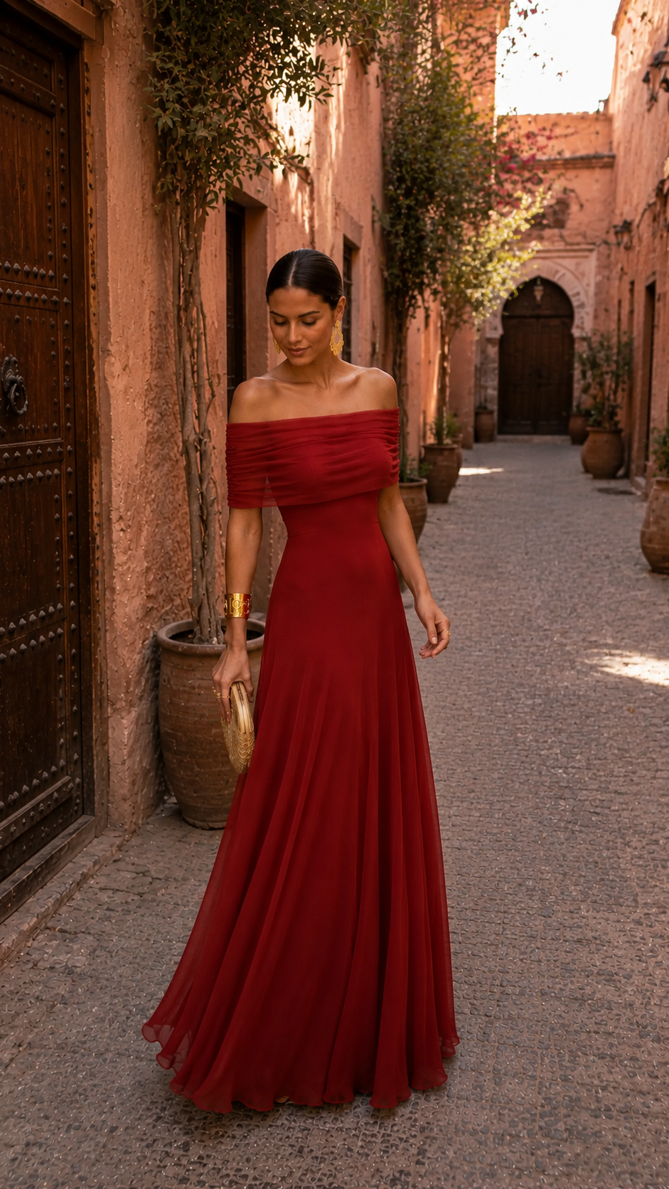 Vestido de Toledo en terracota
