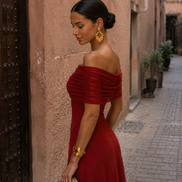 Vestido de Toledo en terracota
