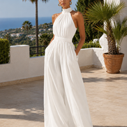Fiamma | Elegante mono blanco en tejido trenzado