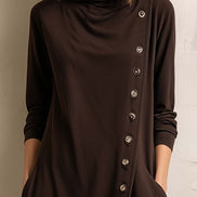 Vestido Midi Boho con Abertura Lateral y Botones