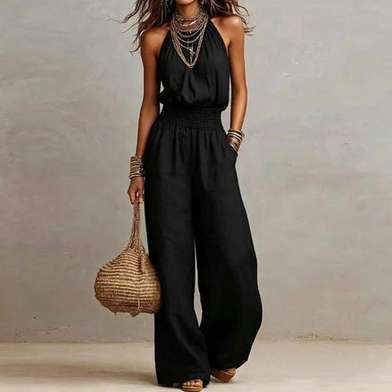 MONO HALTER CON CINTURA AJUSTADA