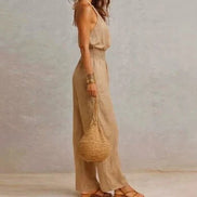 MONO HALTER CON CINTURA AJUSTADA