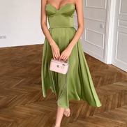 Liora | Vestido Midi Elegante Sin Tirantes