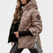 Christina™ | Chaqueta con capucha estilo patchwork
