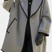 Abrigo Oversize con Cuello Ancho
