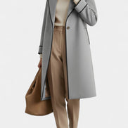 Abrigo Oversize con Cuello Ancho