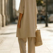 Isa | Conjunto de tres piezas elegante sin esfuerzo