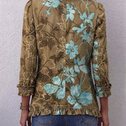 Chaqueta Floral Degradado con Volantes