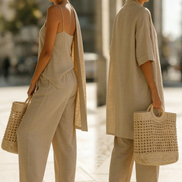 Isa | Conjunto de tres piezas elegante sin esfuerzo