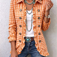 Chaqueta de Cuadros Vichy con Volantes