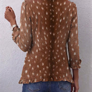Chaqueta Estampado Animal con Volantes