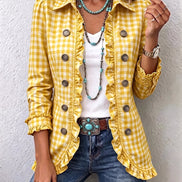 Chaqueta de Cuadros Vichy con Volantes