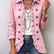 Chaqueta de Cuadros Vichy con Volantes
