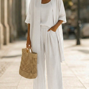 Isa | Conjunto de tres piezas elegante sin esfuerzo