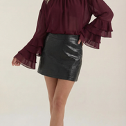 Top Alma de cuello alto simulado - Transparente