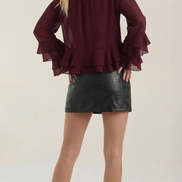 Top Alma de cuello alto simulado - Transparente