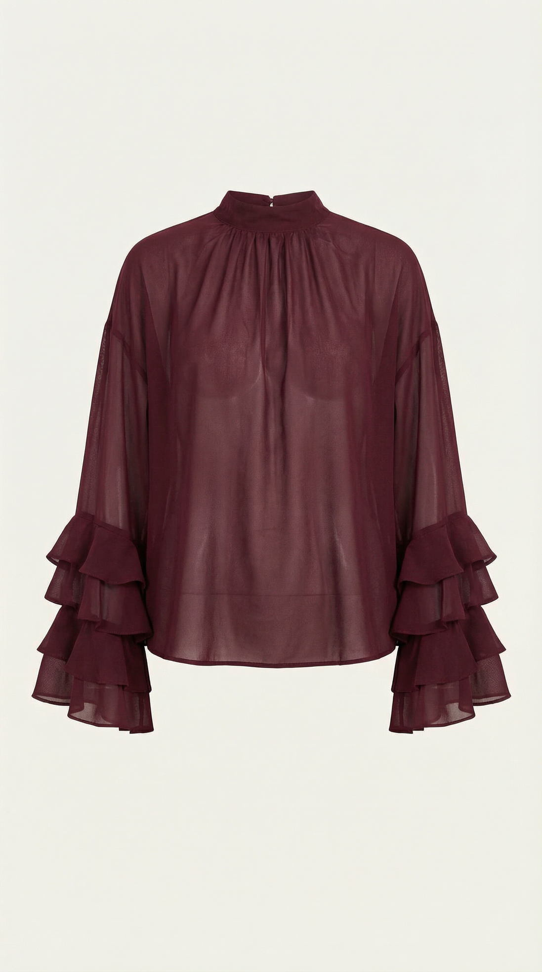 Top Alma de cuello alto simulado - Transparente