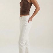 Blusa sin mangas Blair con fruncido y escote cuadrado