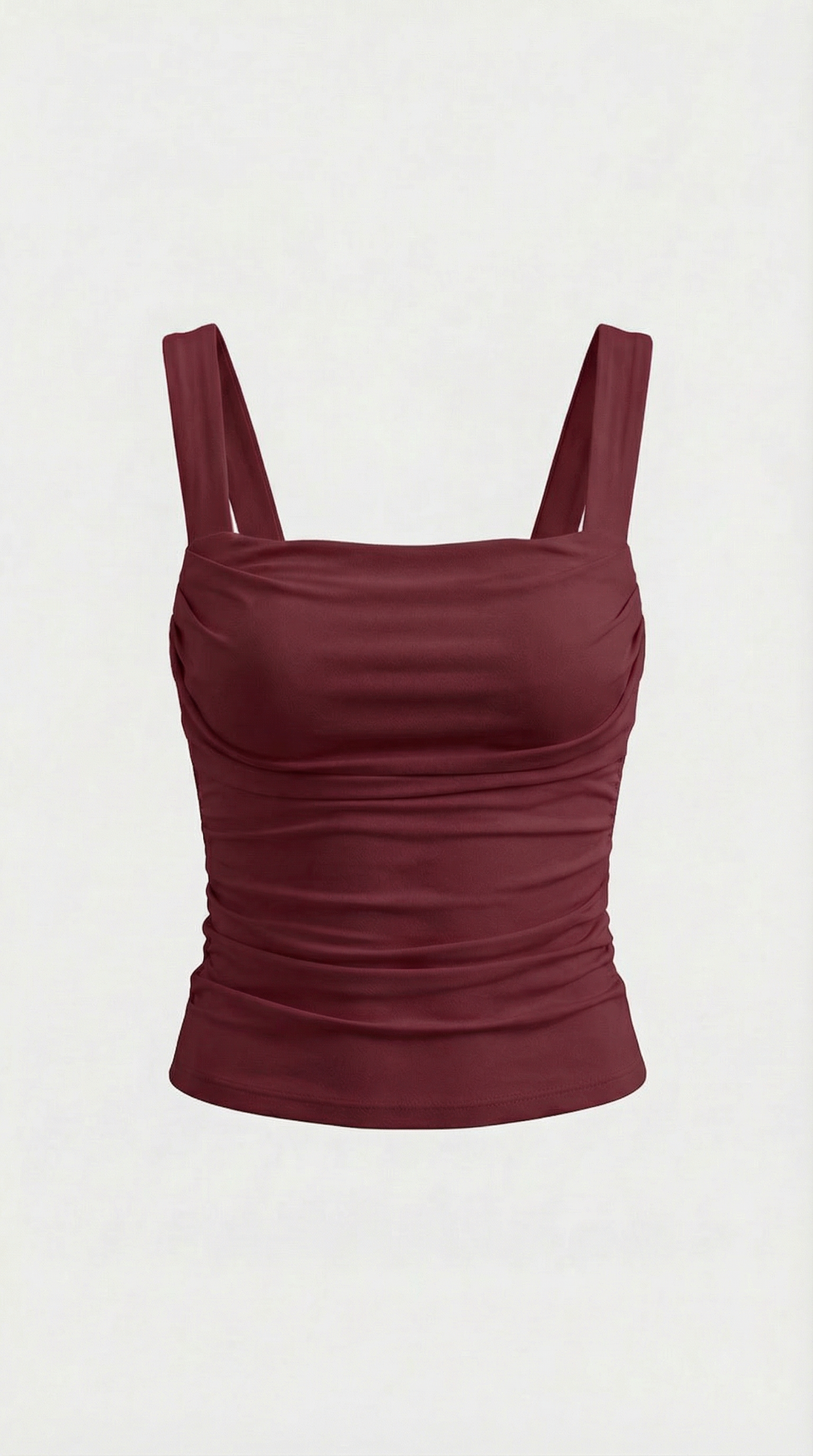 Blusa sin mangas Blair con fruncido y escote cuadrado