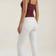 Blusa sin mangas Blair con fruncido y escote cuadrado