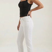 Blusa sin mangas Blair con fruncido y escote cuadrado