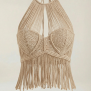 Francine Macramé Halter Top