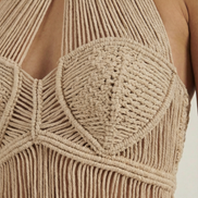 Francine Macramé Halter Top