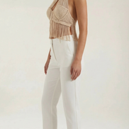Francine Macramé Halter Top