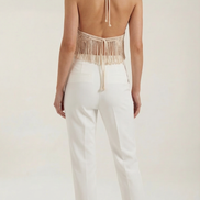 Francine Macramé Halter Top