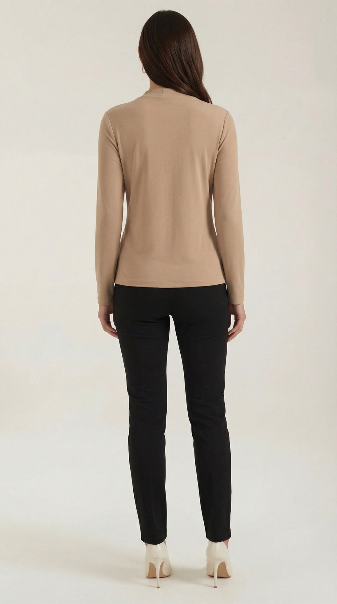 Blusa Jamie con cuello mock y lazo