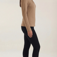 Blusa Jamie con cuello mock y lazo