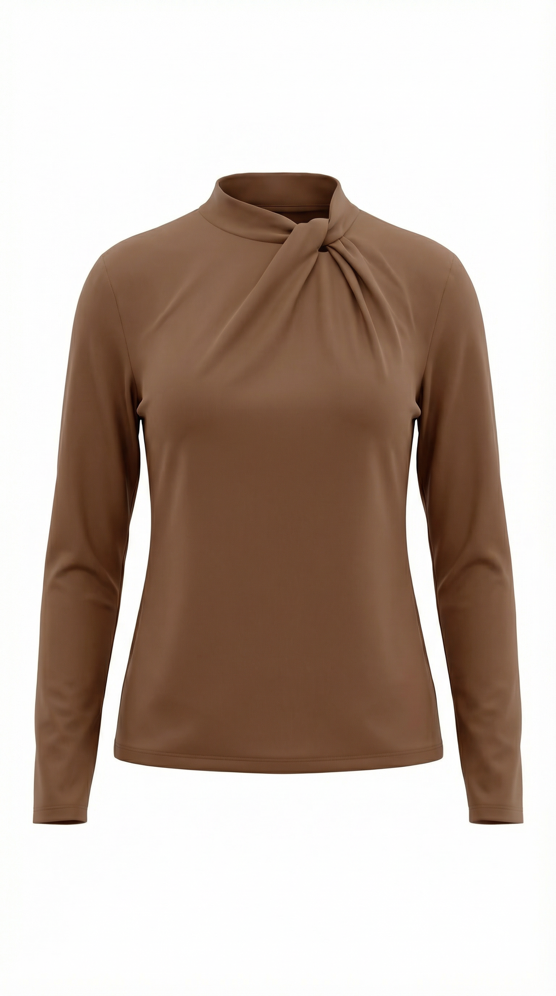 Blusa Jamie con cuello mock y lazo