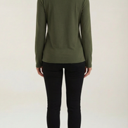 Blusa Jamie con cuello mock y lazo