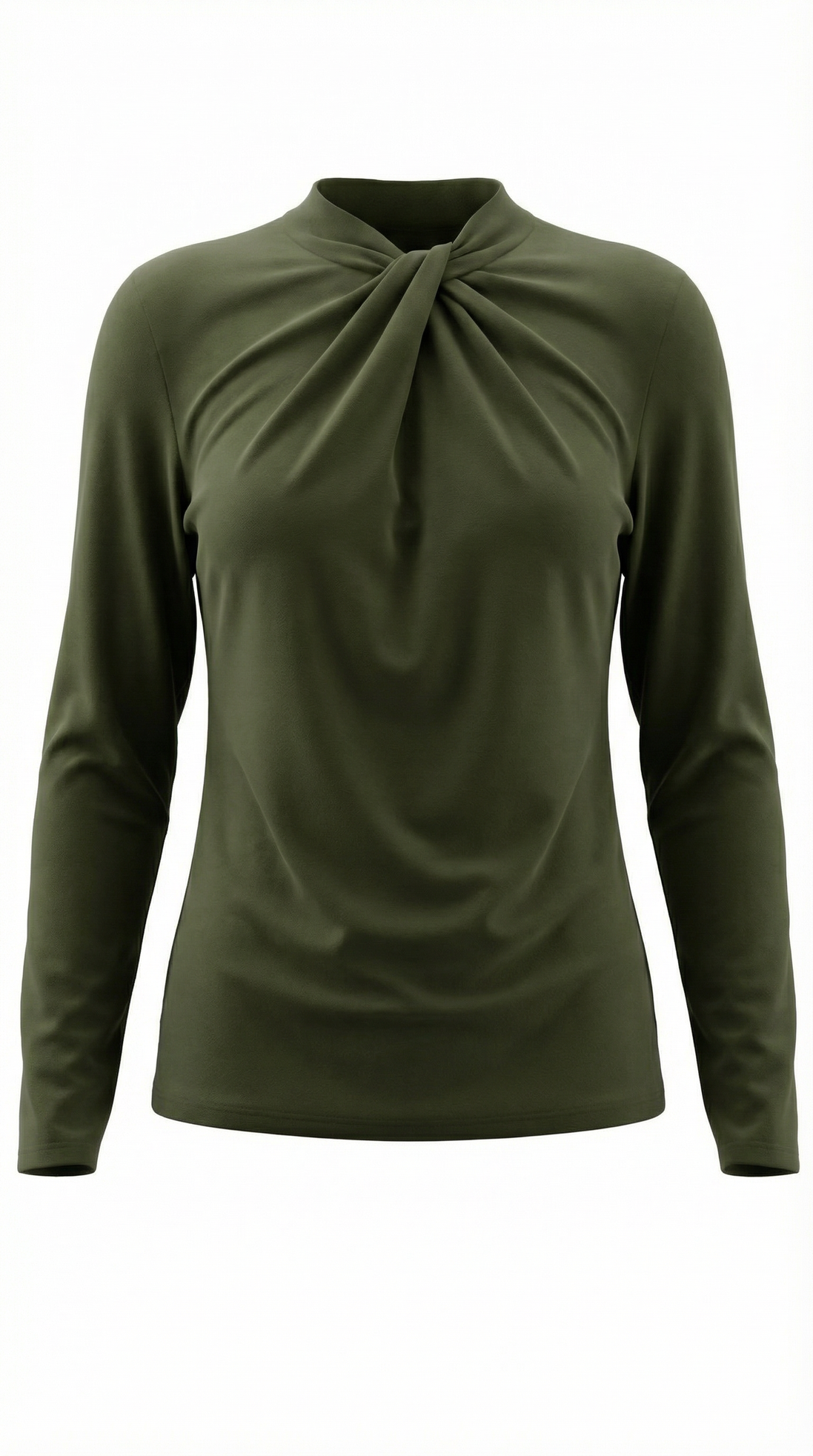 Blusa Jamie con cuello mock y lazo