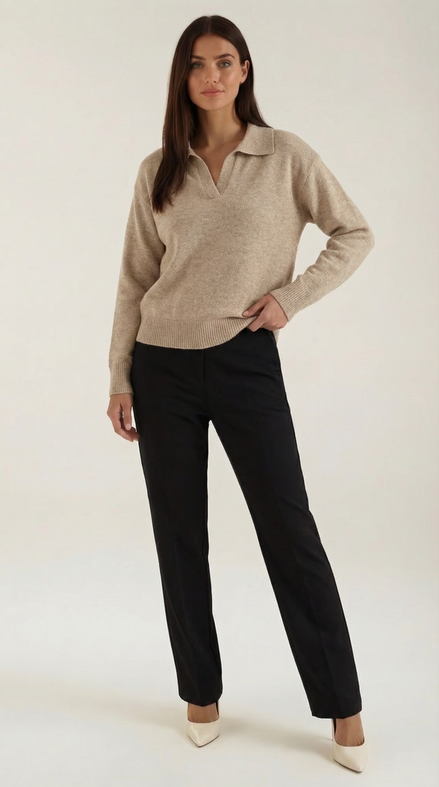 Polo Casual 'Margaret' con Escote en V