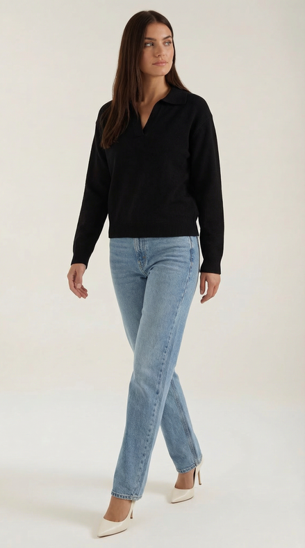 Polo Casual 'Margaret' con Escote en V