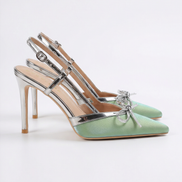 Tacones de Satén Rebecca con Detalle de Lazo