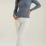 Blusa de Manga Larga Rizada Samantha