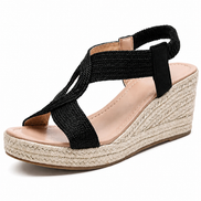 Sandalias de Cuña con Trenzado Artesanal