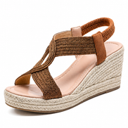 Sandalias de Cuña con Trenzado Artesanal