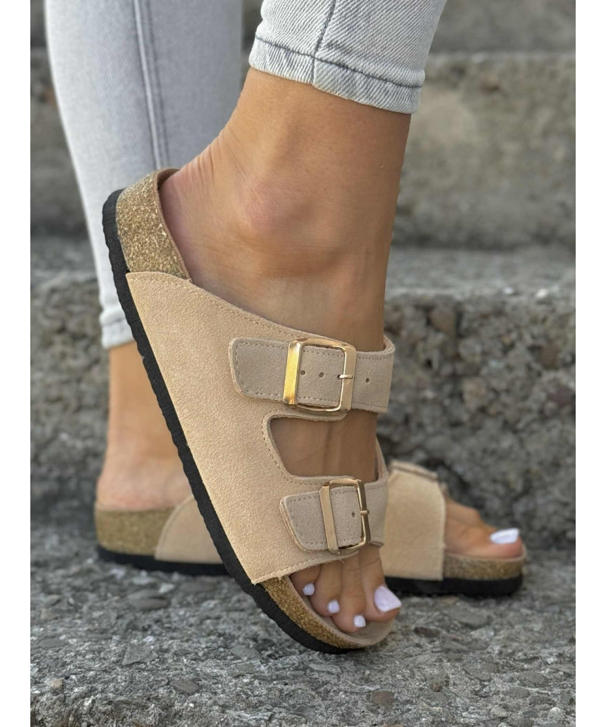 Sandalias LOSATO Ferrata Beige en Piel Natural