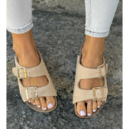 Sandalias LOSATO Ferrata Beige en Piel Natural