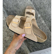 Sandalias LOSATO Ferrata Beige en Piel Natural